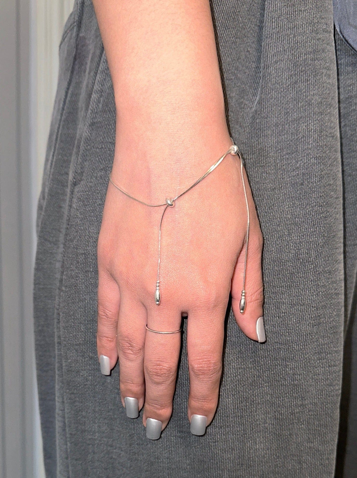 Silver scarf bracelet-Jaekim-APOC STORE