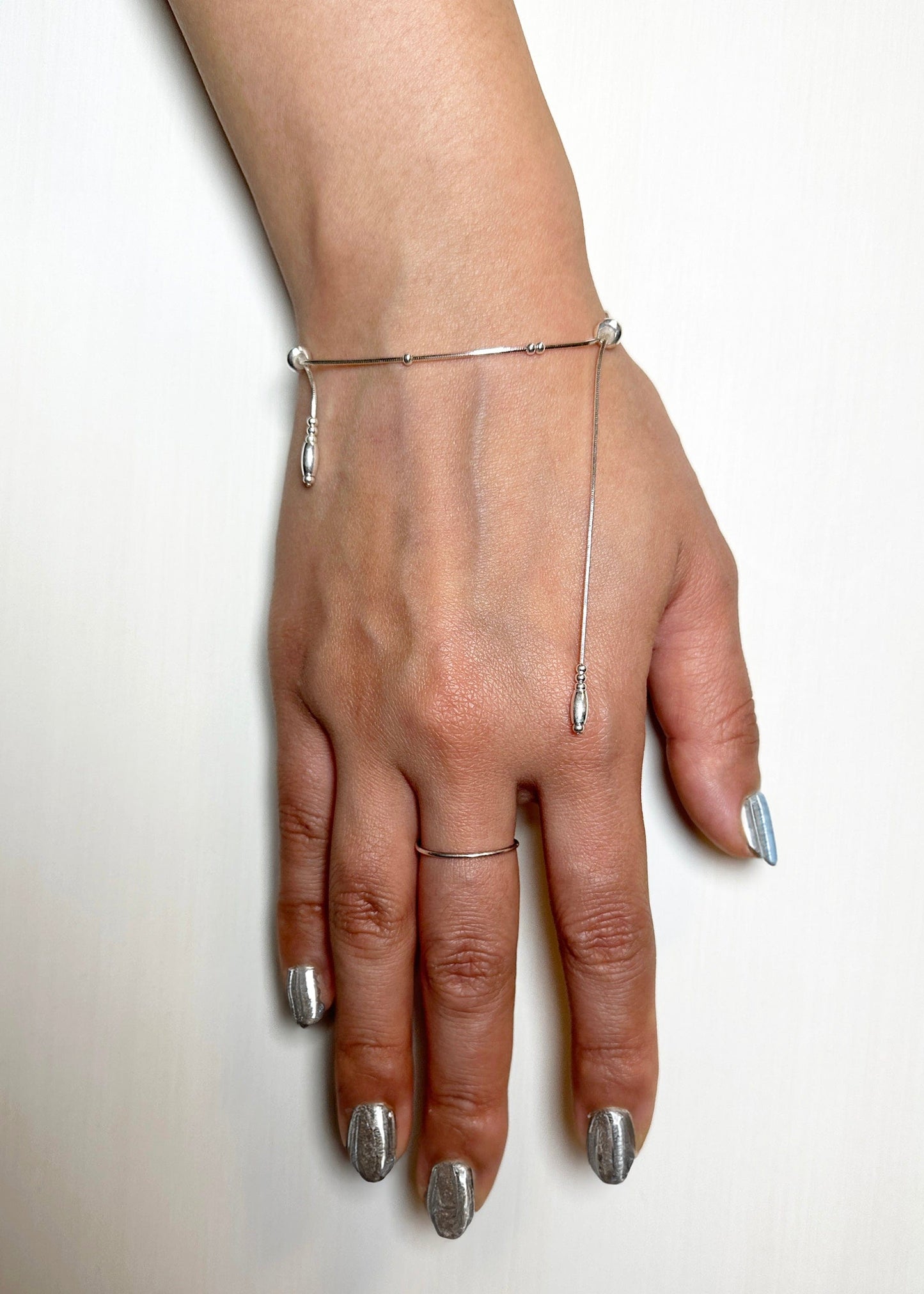 Silver scarf bracelet-Jaekim-APOC STORE