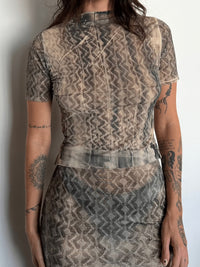 HANDPRINTED LACE KNIT JERSEY TOP-Raquel de Carvalho-APOC STORE