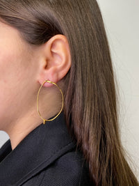 Pair of small gold glasses earrings 3-Lou de Bètoly-APOC STORE