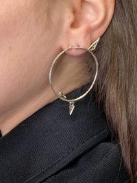 Pair of small silver glasses earrings 2-Lou de Bètoly-APOC STORE