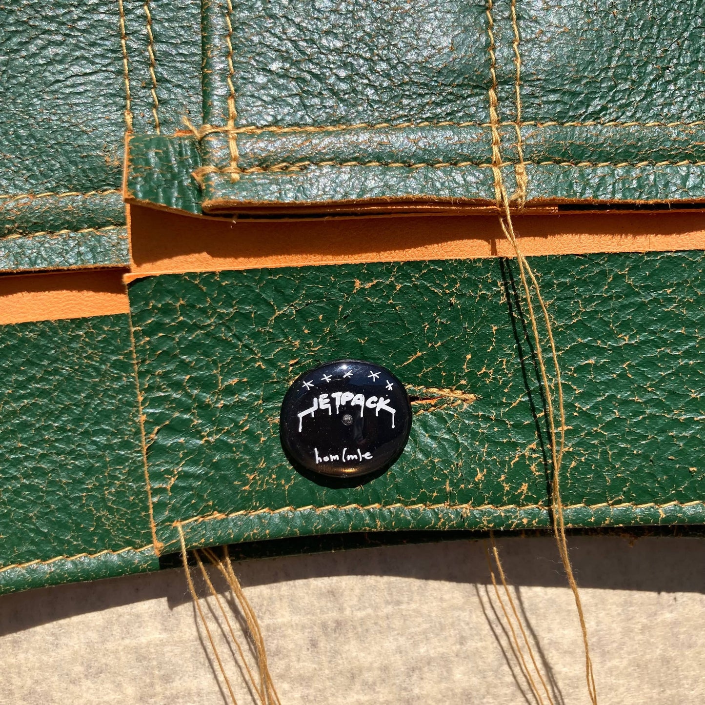 Green/Tan Leather Jacket:-Jetpack Hom(m)e-APOC STORE