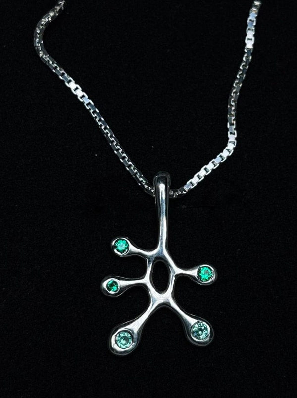 Green CZ stemcell pendant with Chain-NORAIZUXX-APOC STORE