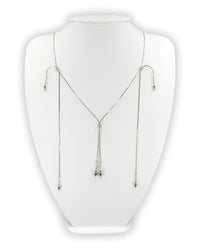 Silver tassel necklace 05-Jaekim-APOC STORE