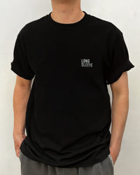 Long Sleeve Logo Short Sleeve (Black)-EGNARTS-APOC STORE