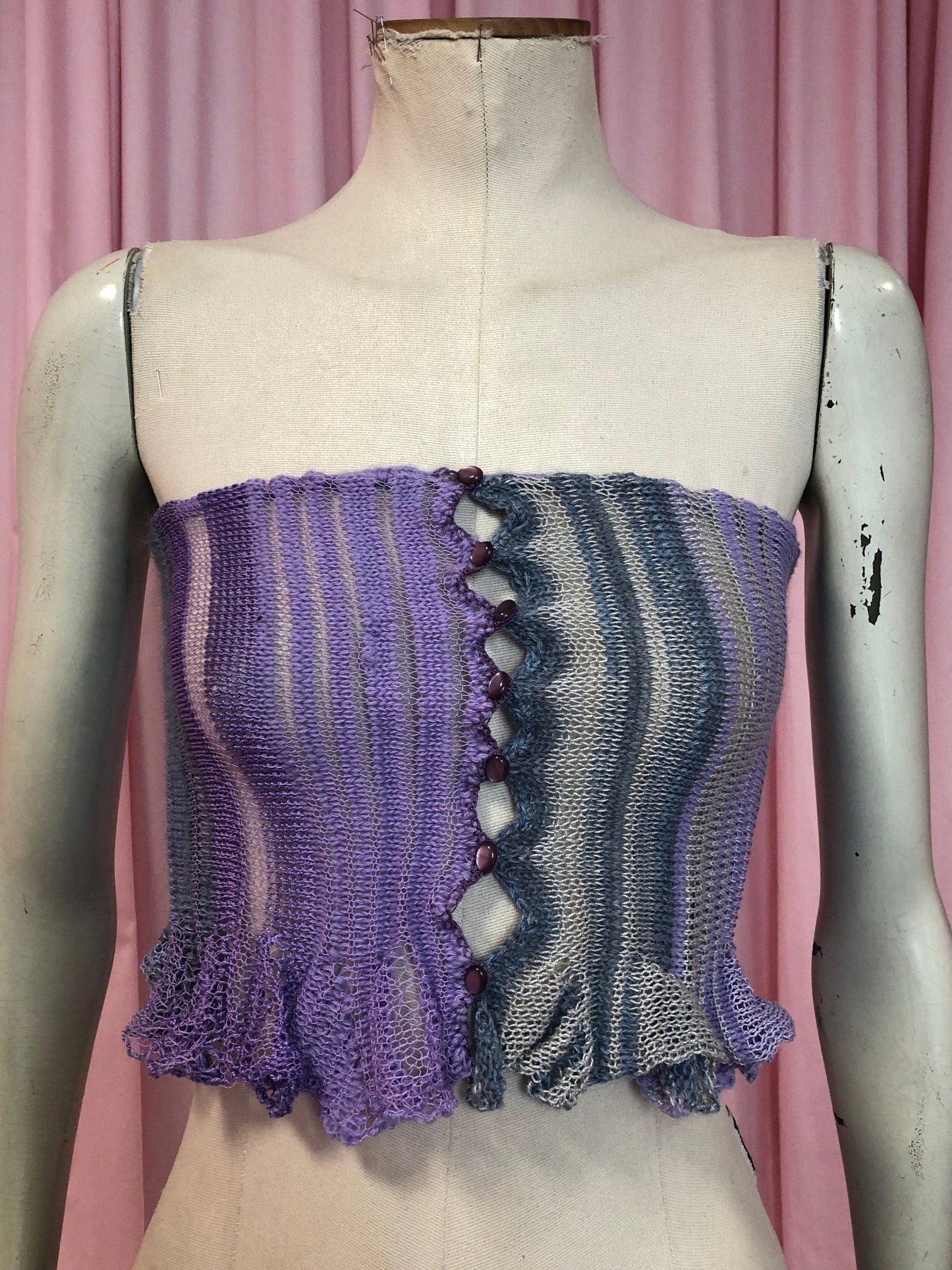 KNITTED TOP PURPLE-Lou de Bètoly-APOC STORE