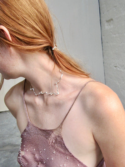 Burnt Ribbon Choker-Nadia Ridiandries-APOC STORE