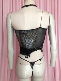 KNIT BLACK CHOKER TOP-Lou de Bètoly-APOC STORE