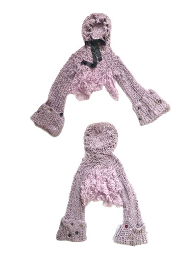 Lilac Hooded Knit-Polyhedron-APOC STORE