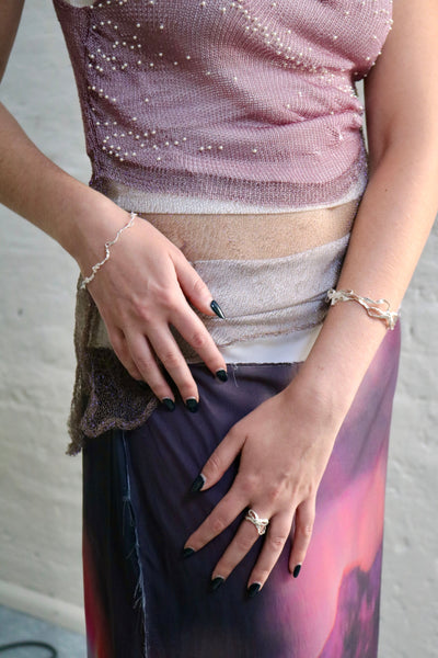 Burnt Bow Cuff Bracelet-Nadia Ridiandries-APOC STORE