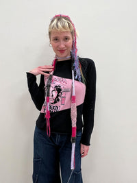 Skinny scarf pink/purple-TATi-APOC STORE