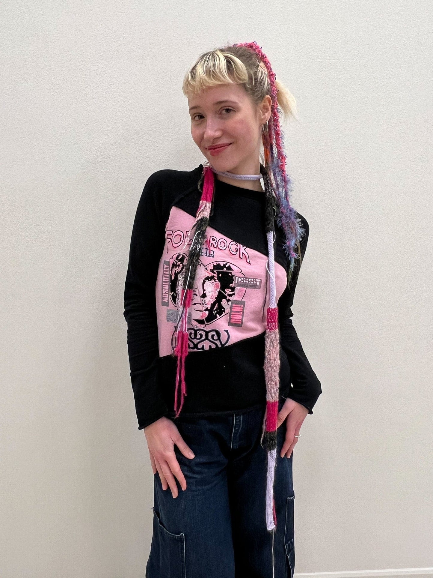 Skinny scarf pink/purple-TATi-APOC STORE