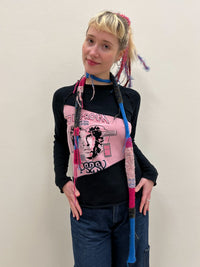 Skinny scarf pink/blue-TATi-APOC STORE