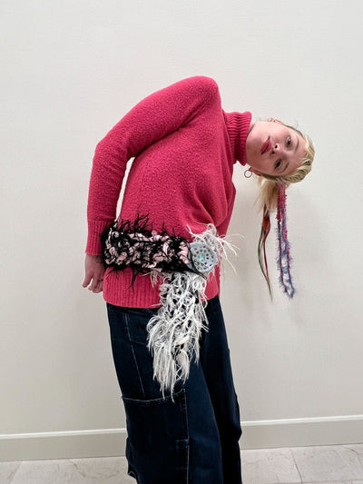 FREJA hairy belt rosé-TATi-APOC STORE