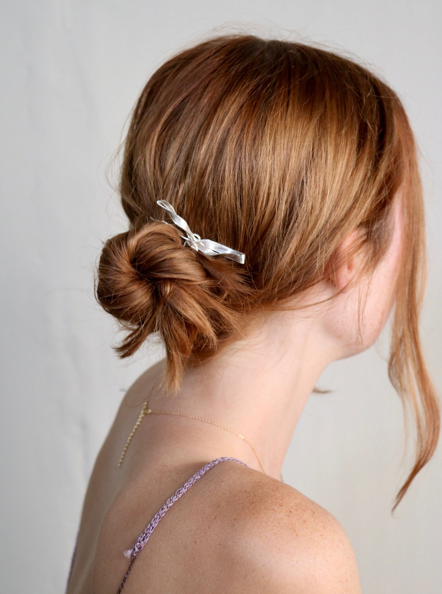 Burnt Ribbon Hair Pin-Nadia Ridiandries-APOC STORE