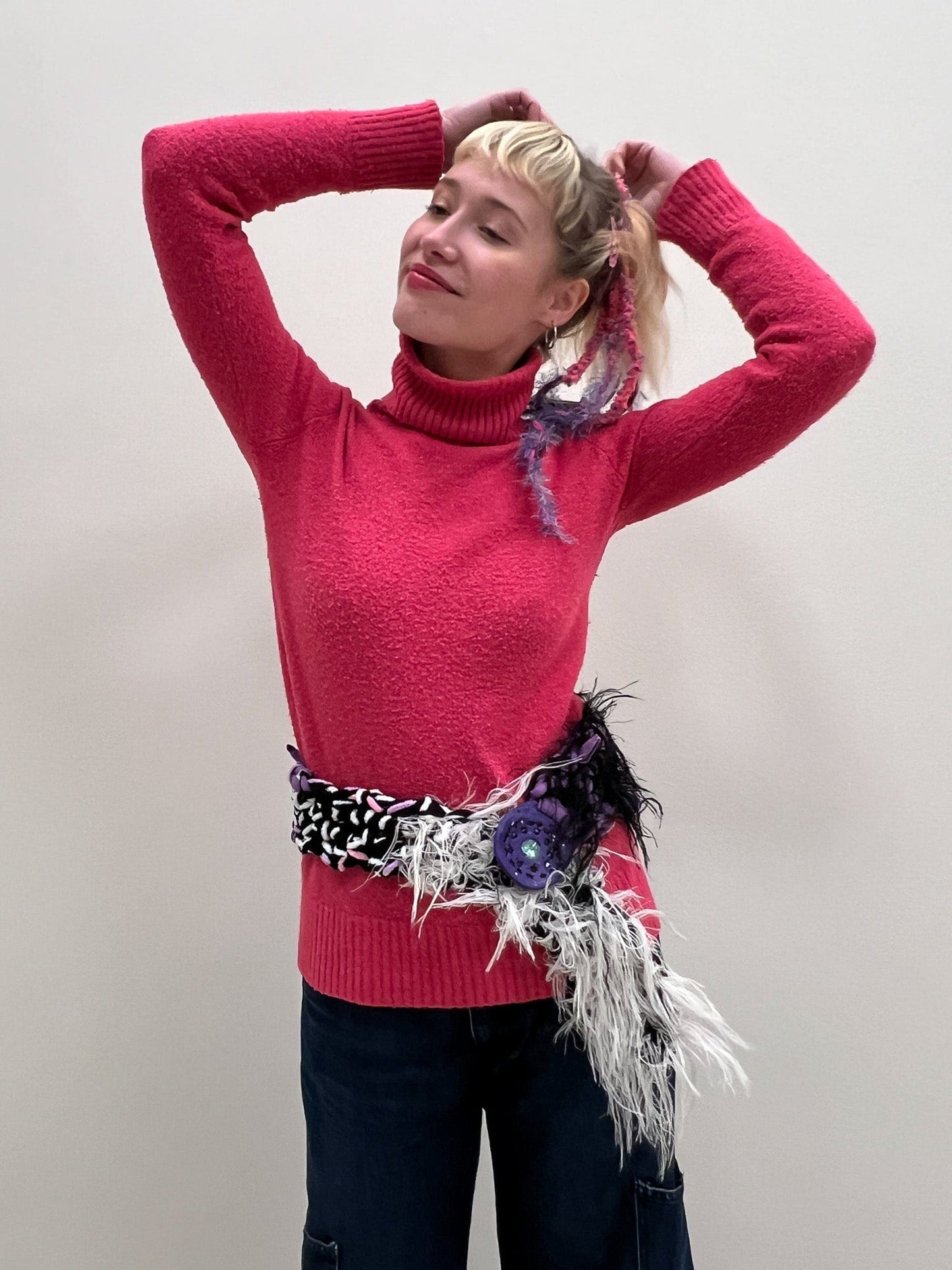 FREJA hairy belt purple-TATi-APOC STORE