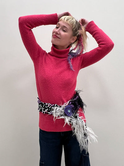 FREJA hairy belt purple-TATi-APOC STORE