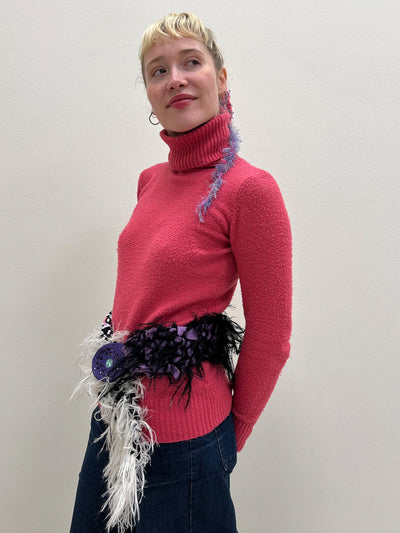 FREJA hairy belt purple-TATi-APOC STORE