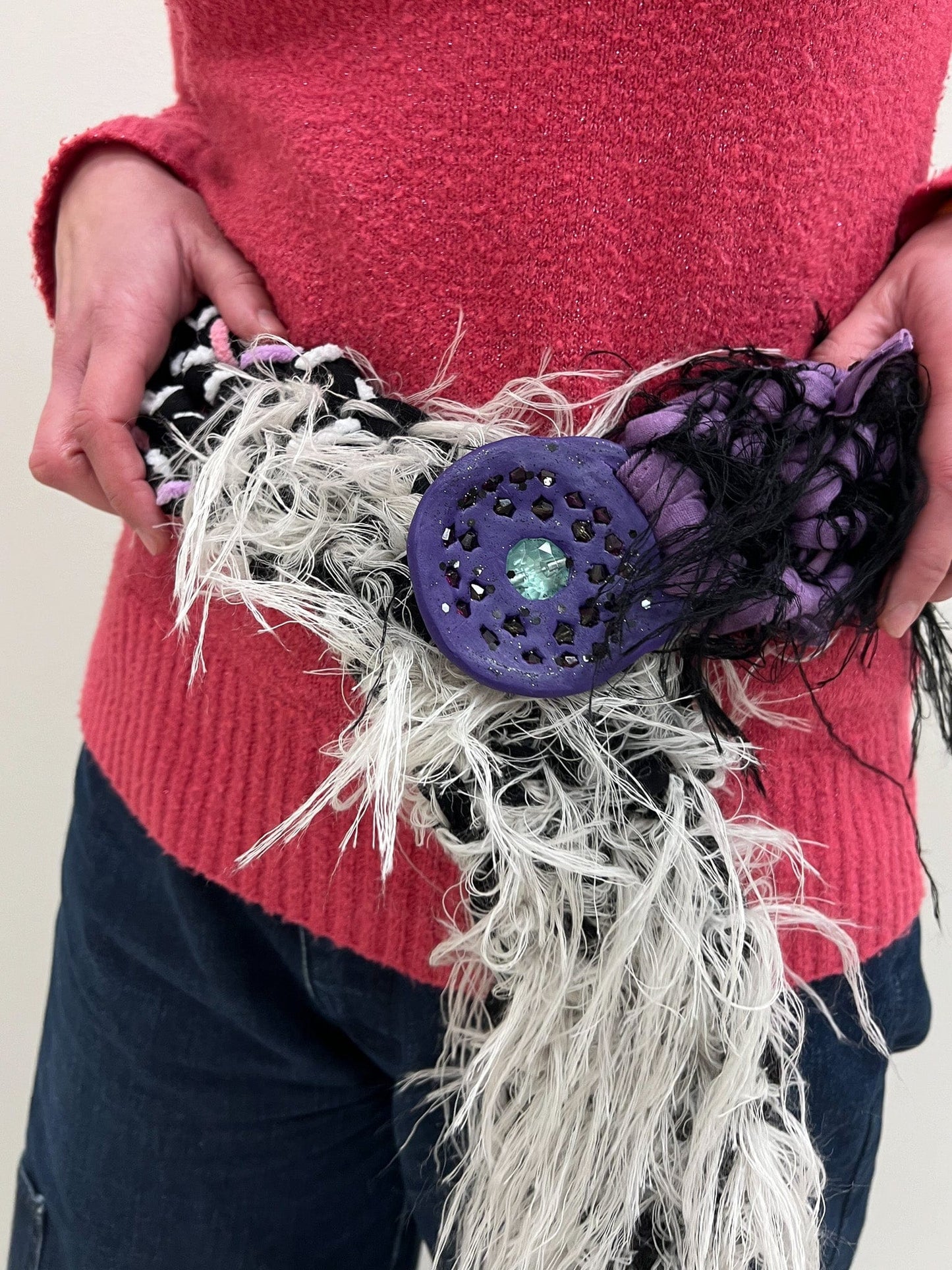 FREJA hairy belt purple-TATi-APOC STORE
