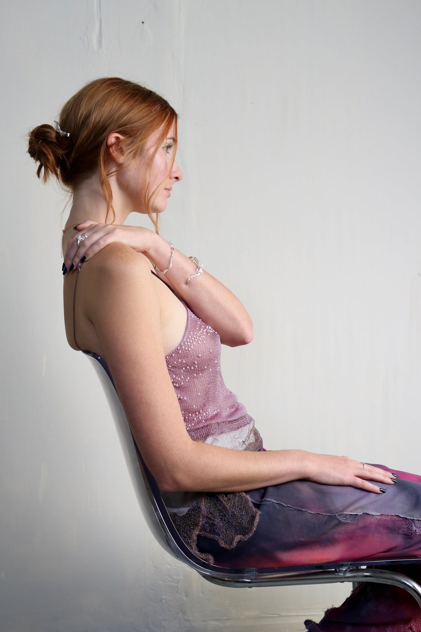 Burnt Ribbon Hair Pin-Nadia Ridiandries-APOC STORE