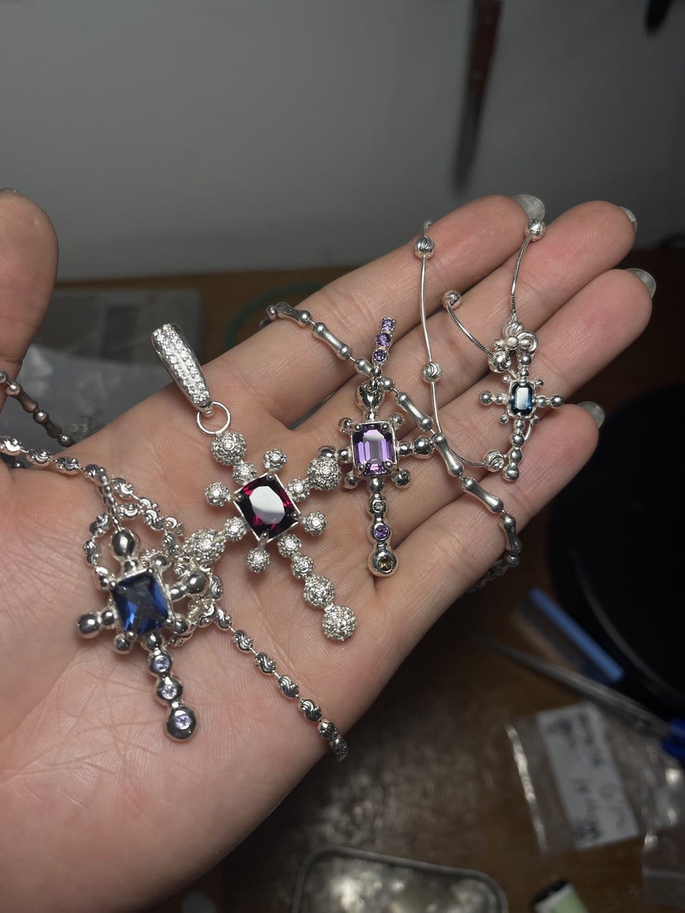 Micropaved CZ cross necklace-NORAIZUXX-APOC STORE