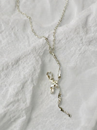 Burnt Bow Necklace - Silver-Nadia Ridiandries-APOC STORE