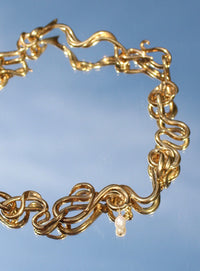 Gold Worm Necklace-Rosie Grace Ward-APOC STORE