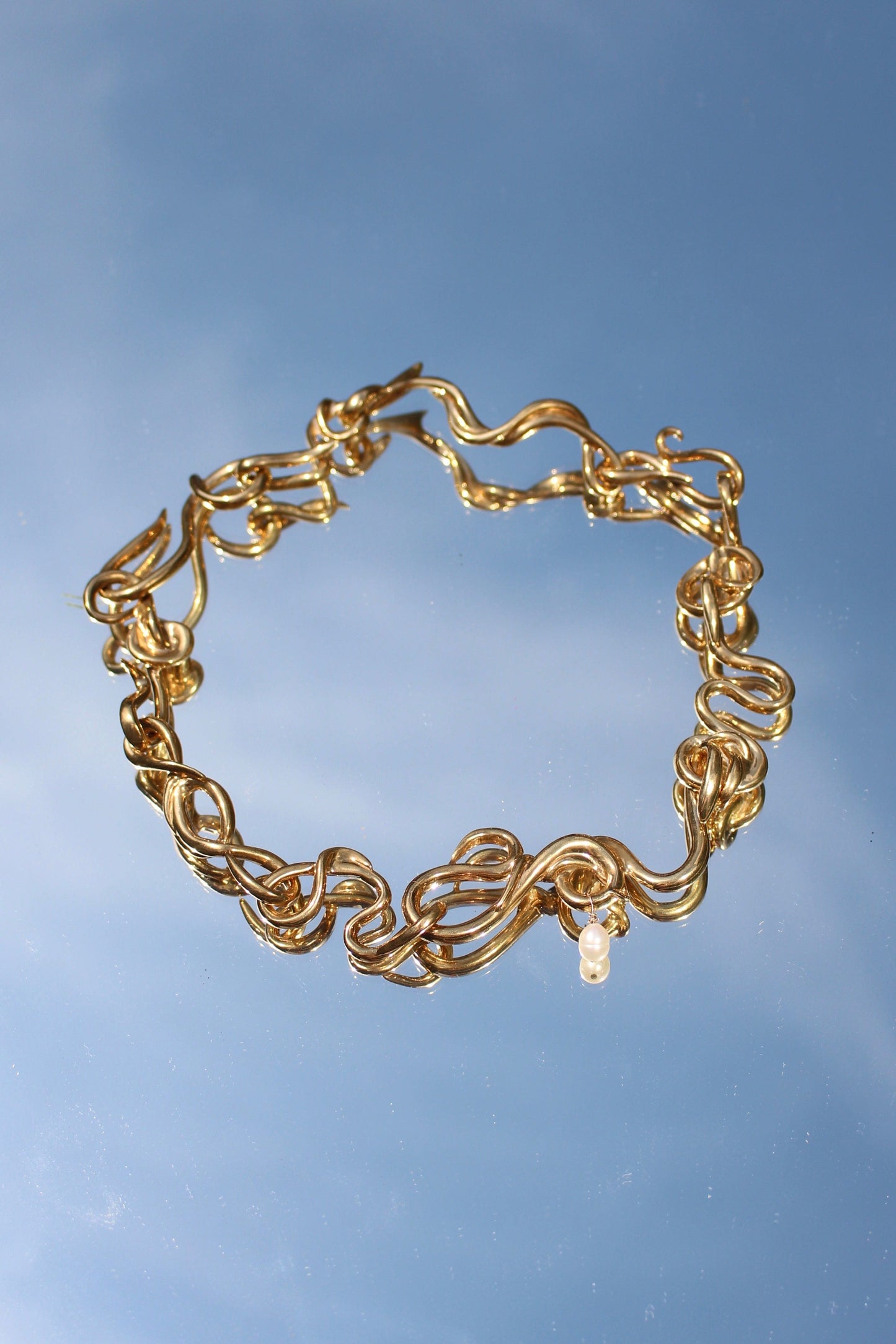 Gold Worm Necklace-Rosie Grace Ward-APOC STORE