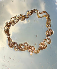 Gold Worm Necklace-Rosie Grace Ward-APOC STORE