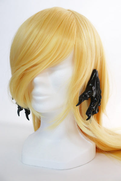 Shiny black paw earrings-Naomi Gilon-APOC STORE