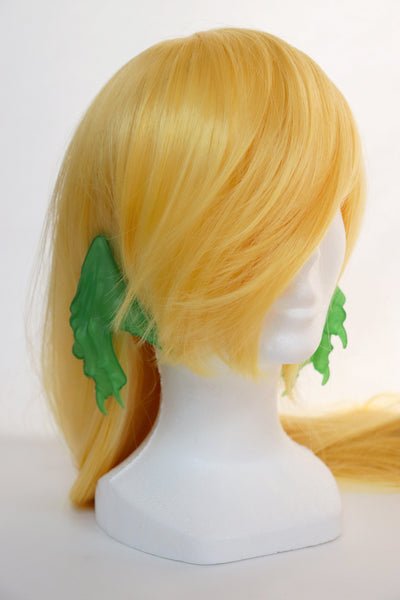 Pair of translucent green paw earrings-Naomi Gilon-APOC STORE