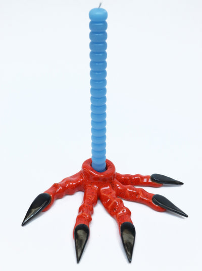 Orange and black Paw Candlestick-Naomi Gilon-APOC STORE