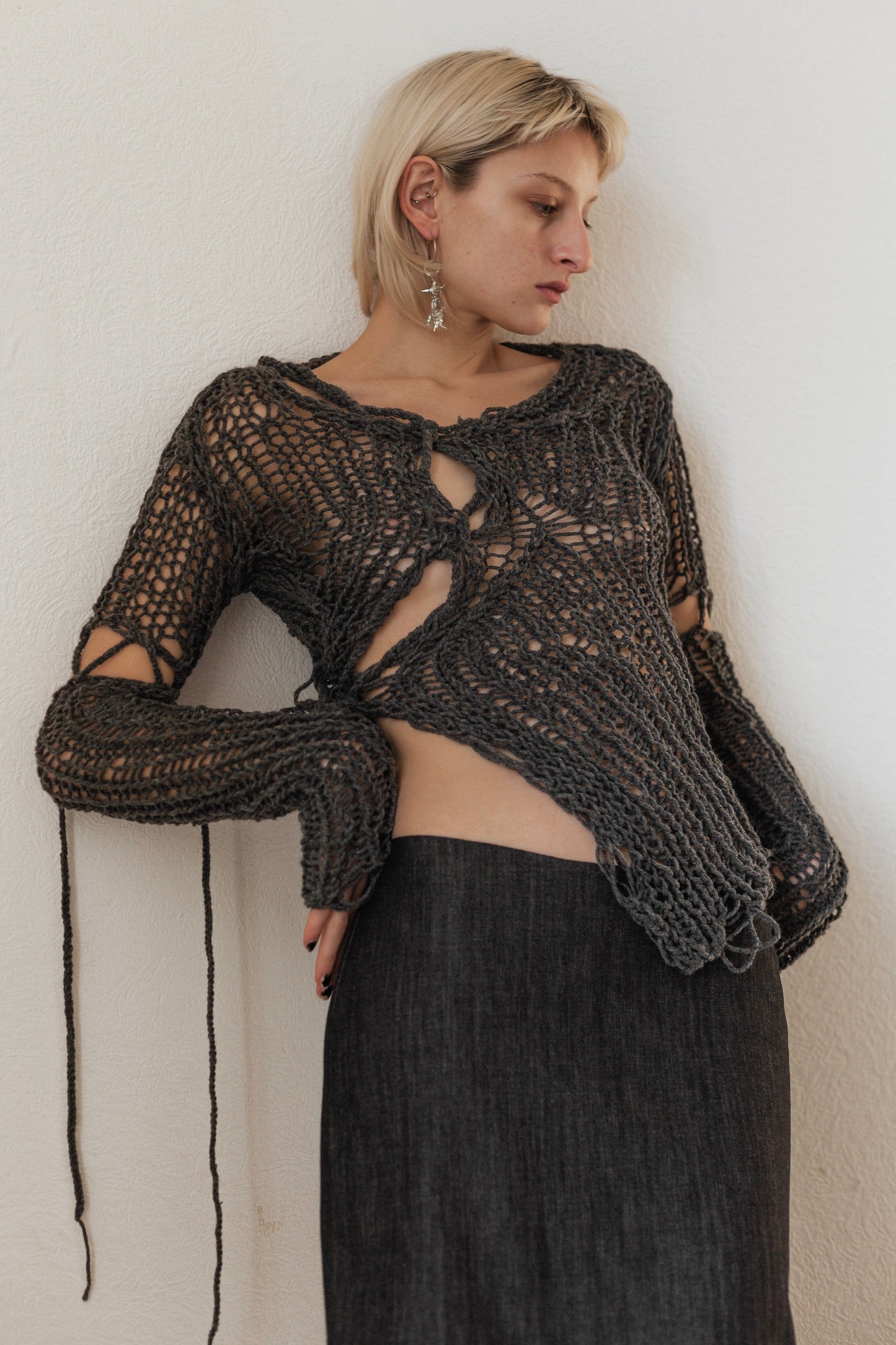 Tied Parts Sweater-V4K-APOC STORE