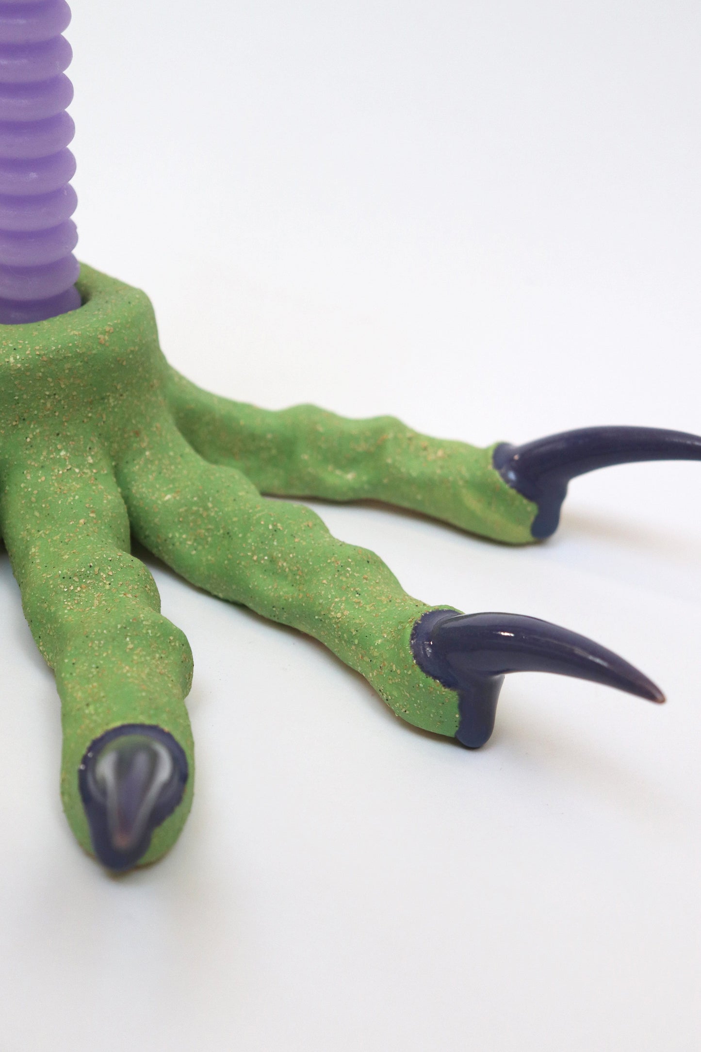 Green and purple Paw Candlestick-Naomi Gilon-APOC STORE