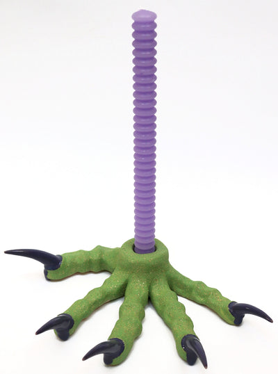 Green and purple Paw Candlestick-Naomi Gilon-APOC STORE