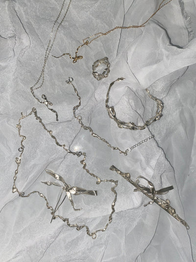 Burnt Ribbon Hair Pin-Nadia Ridiandries-APOC STORE