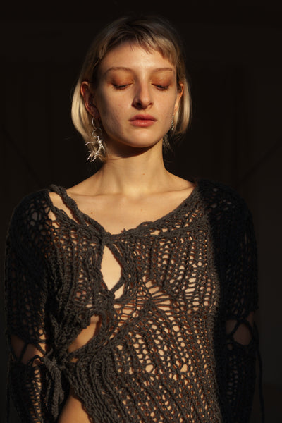 Tied Parts Sweater-V4K-APOC STORE