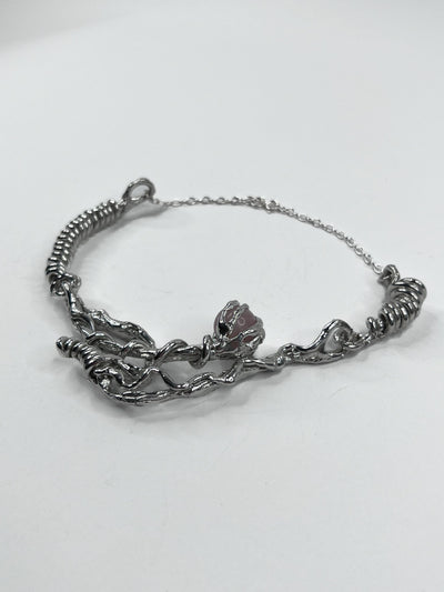 SPIRAL JETTY NECKLACE ( PEWTER )-ASTERISK-APOC STORE