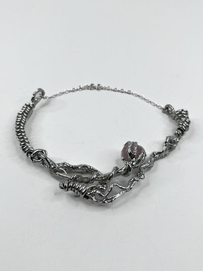 SPIRAL JETTY NECKLACE ( PEWTER )-ASTERISK-APOC STORE