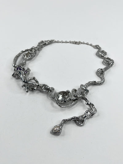 CHUM NECKLACE (PEWTER )-ASTERISK-APOC STORE