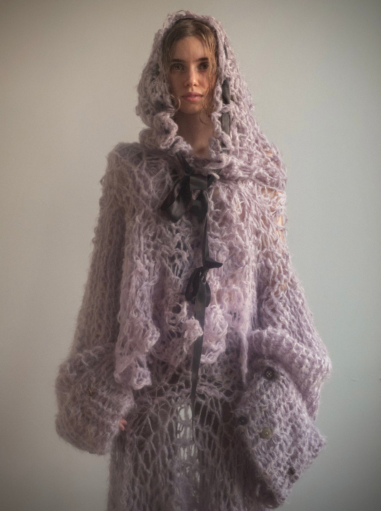 Lilac Hooded Knit-Polyhedron-APOC STORE