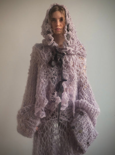 Lilac Hooded Knit-Polyhedron-APOC STORE