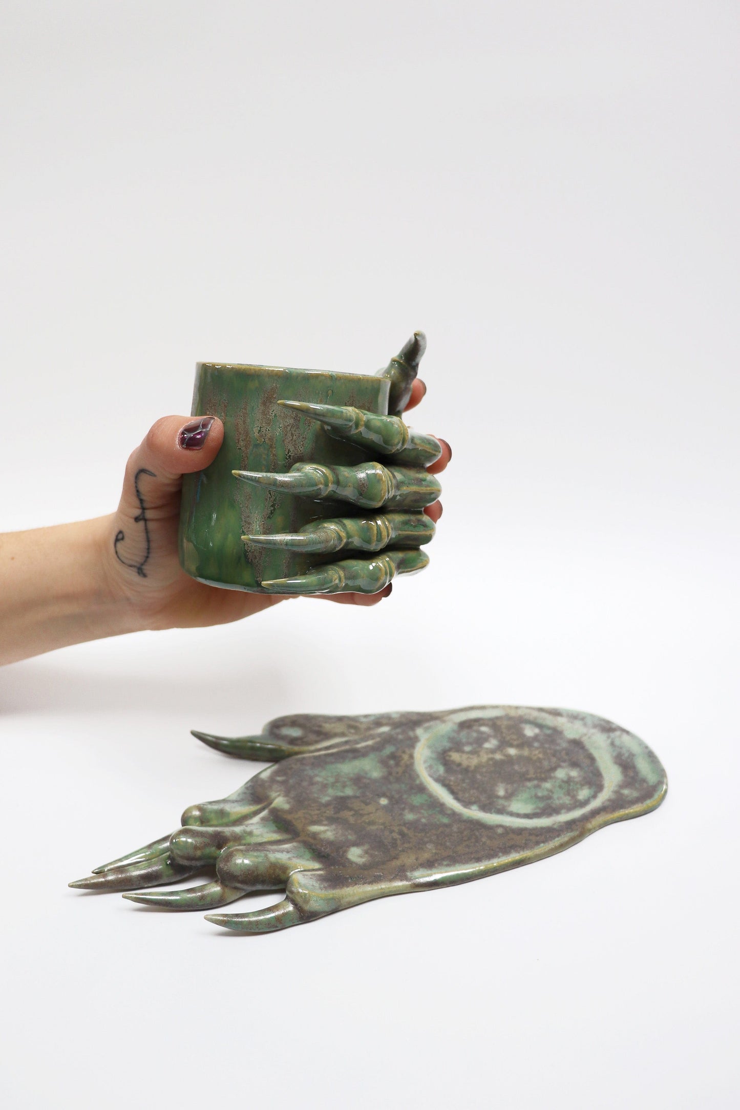 Green Monstrous Cup & Plate-Naomi Gilon-APOC STORE