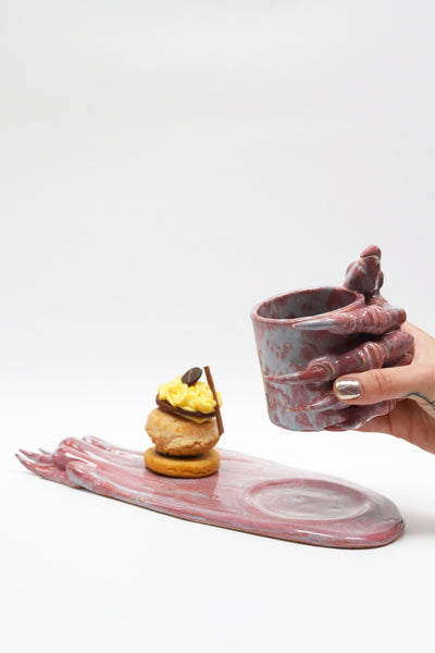 Pink Monstrous Cup & Plate-Naomi Gilon-APOC STORE