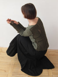 Double sweater “Forest” green-V4K-APOC STORE