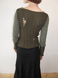 Double sweater “Forest” green-V4K-APOC STORE