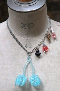 Baby Blue Cherry Necklace #3-Naomi Gilon-APOC STORE