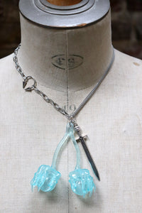Baby Blue Cherry Necklace #2-Naomi Gilon-APOC STORE
