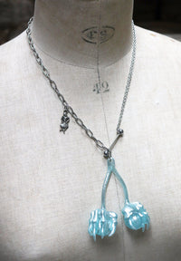 Baby Blue Cherry Necklace #4-Naomi Gilon-APOC STORE