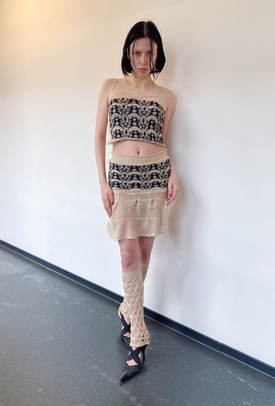 WAVY LACE LEG WARMERS-Calissa Teiniker-APOC STORE